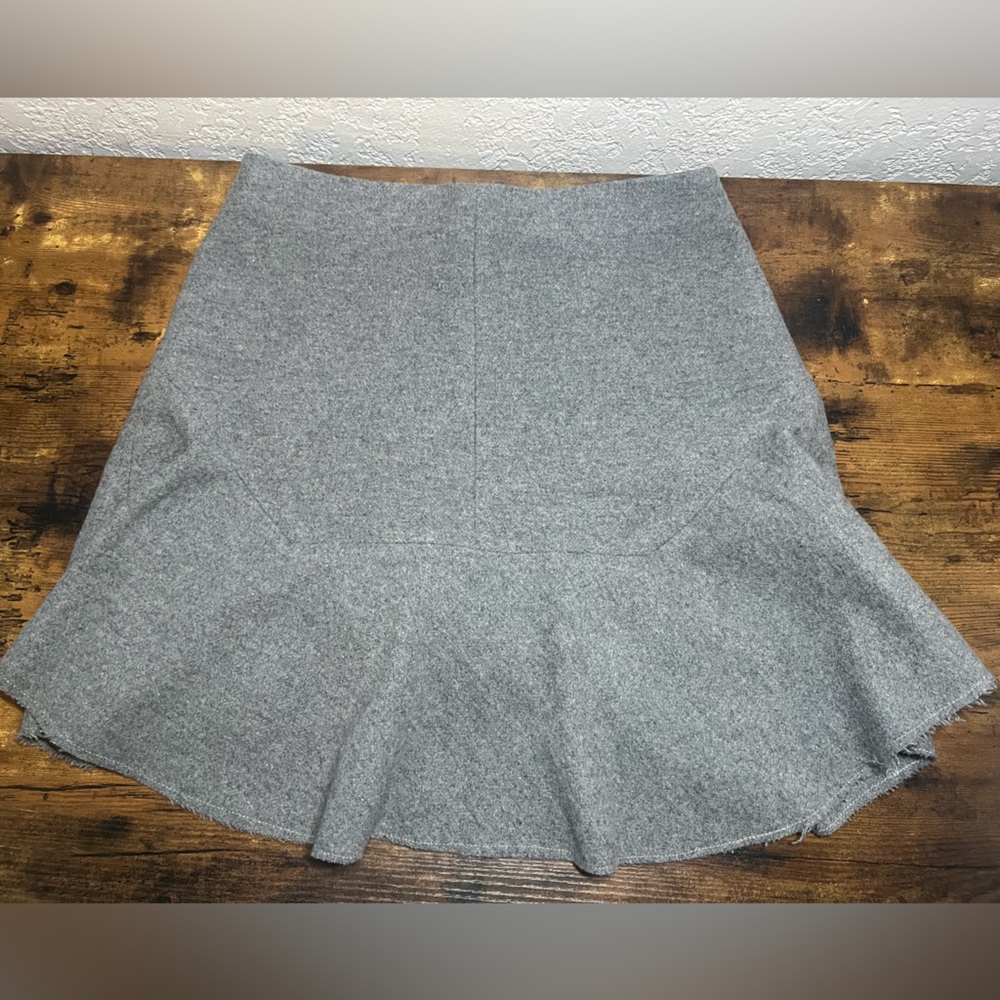 Madewell wool gray skirt